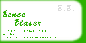 bence blaser business card
